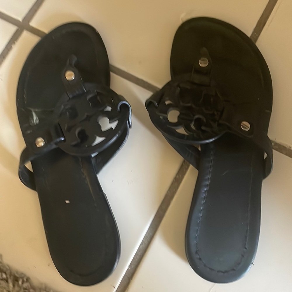 Black tory burch miller sandals